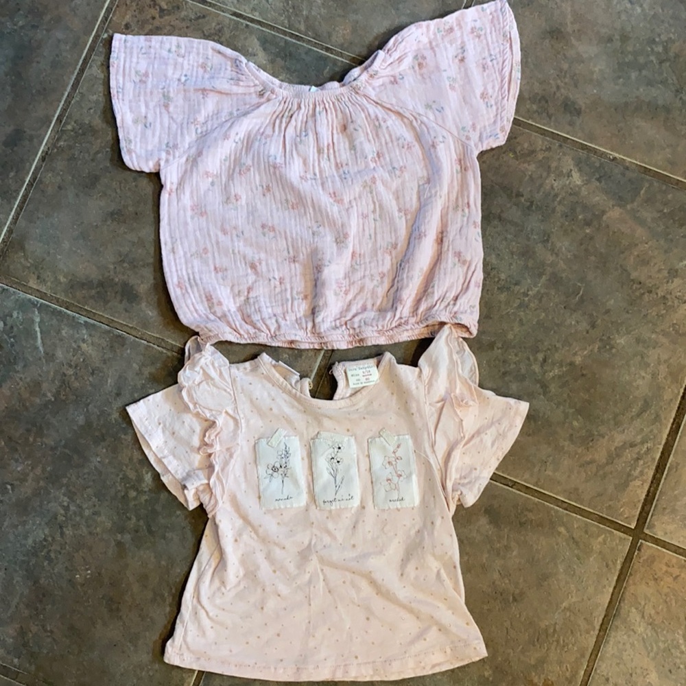 Zara baby girl shirt bundle